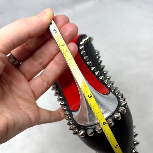 Christian Louboutin Dorispiky 100 Spike Studded Stiletto Pumps Heels Black 34.5 - Picture 14 of 16
